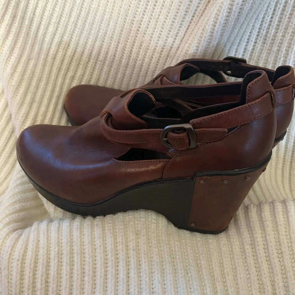 Brown Wedge Mary Jane Women Shoes - Brand: